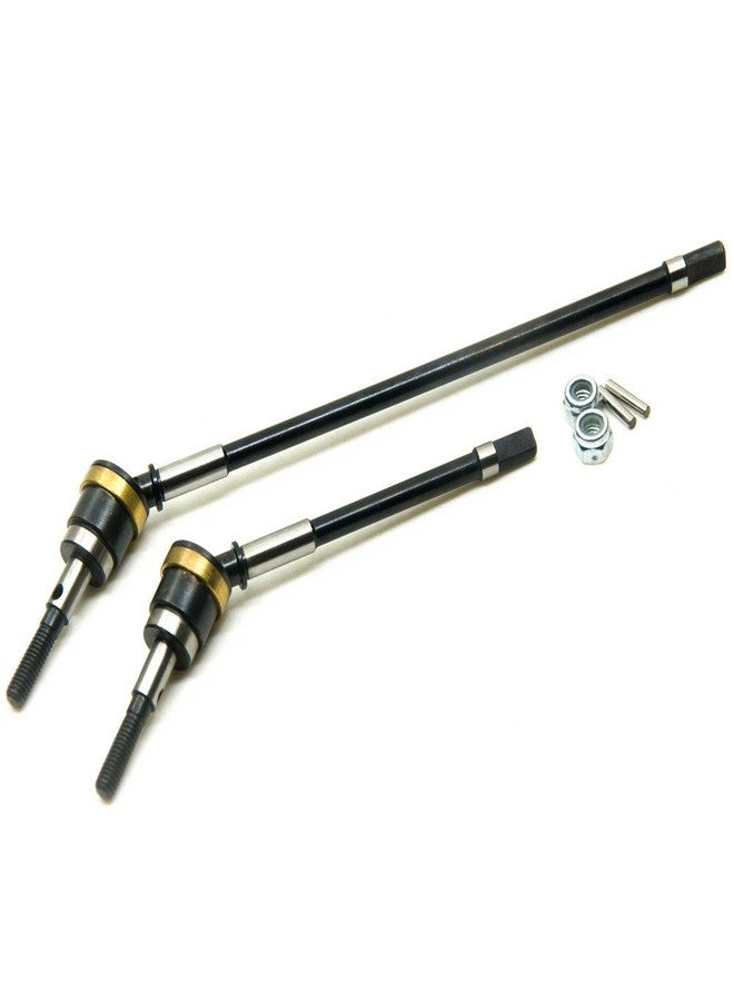 Que-T Heavy Duty Steel Front CVD Drive Shaft Set for 1/10 Axial Wraith 90018 RC Truck - Image 1